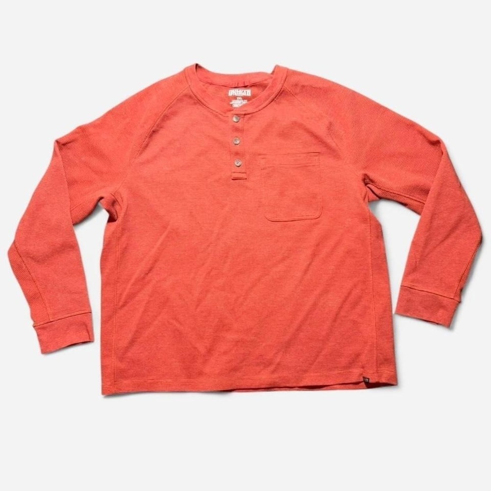 Duluth Trading Co Orange Long Sleeve Button Thermal Size 2XL